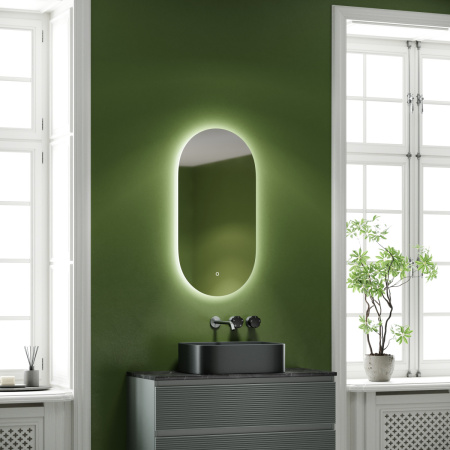 Зеркало с подсветкой Sancos Oval OV45C 50х90 подвесное